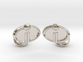 The Incredibles 2 Cufflinks in Rhodium Plated Brass