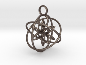 The flower within in Polished Bronzed Silver Steel