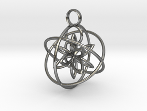 The flower within in Polished Silver (Interlocking Parts)