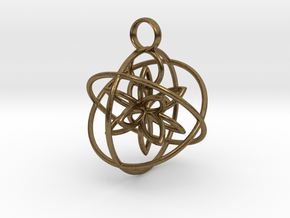 The flower within in Natural Bronze (Interlocking Parts)