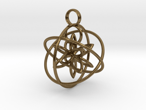 The flower within in Polished Bronze (Interlocking Parts)
