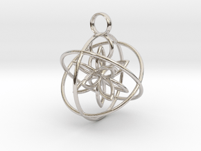 The flower within in Rhodium Plated Brass
