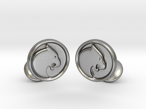Black Panther Cufflinks in Natural Silver