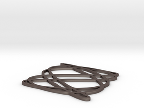 Lissajous coaster 3:5 pi/4 in Polished Bronzed Silver Steel