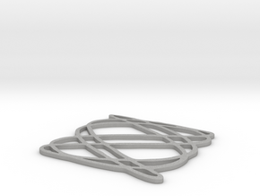 Lissajous coaster 3:5 pi/4 in Aluminum