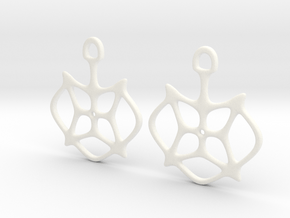 "Stars" Earrings in White Processed Versatile Plastic