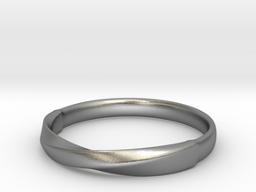 FlatMobius032 ring in Natural Silver