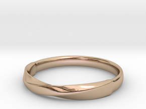 FlatMobius032 ring in 14k Rose Gold Plated Brass