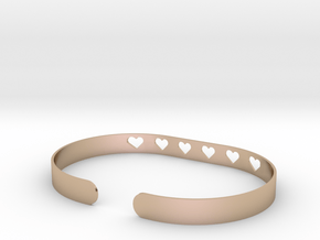 Heart Bracelet in 14k Rose Gold Plated Brass