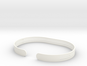 Extended Stripe Bracelet in White Processed Versatile Plastic