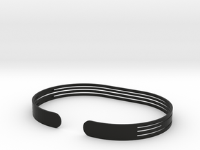 Extended Stripe Bracelet in Black Premium Versatile Plastic