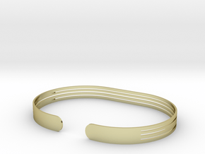 Extended Stripe Bracelet in 18k Gold Plated Brass