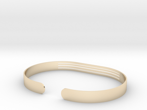 Front Striped Bracelet in 14K Yellow Gold