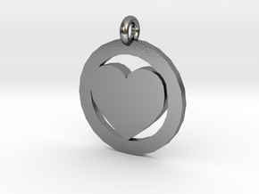 Heart Pendant in Polished Silver