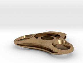 Micro Mini solid fidget spinner in Natural Brass