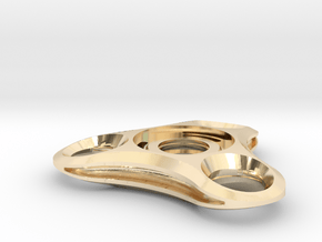 Micro Mini solid fidget spinner in 14K Yellow Gold