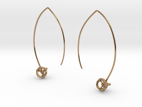 Universe Earrings in Polished Brass
