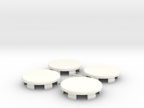 Compomotive wheels center cap Nabendeckel SET in White Processed Versatile Plastic