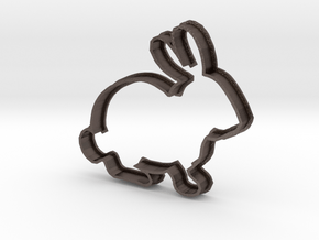 Rabbit Cookie Cutter in Polished Bronzed Silver Steel
