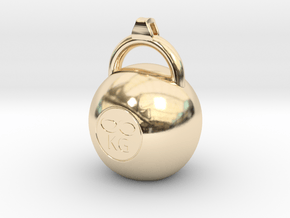 Kettleble pendant in 14k Gold Plated Brass