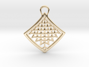 Organic Structure Pendant in 14k Gold Plated Brass
