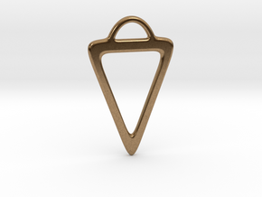Triangle Pendant in Natural Brass