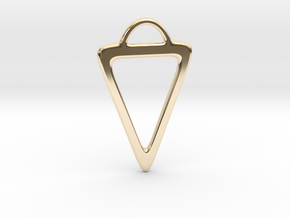 Triangle Pendant in 14k Gold Plated Brass