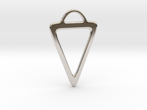Triangle Pendant in Rhodium Plated Brass