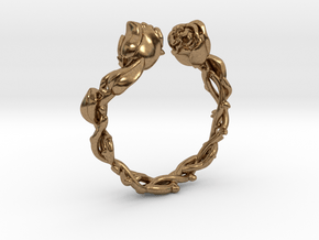 Roses Ring in Natural Brass: 5 / 49
