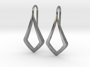 HIDDEN HEART Lucent Earrings. Pure Elegance in Natural Silver