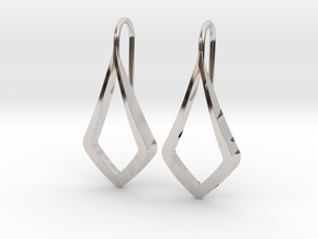 HIDDEN HEART Lucent Earrings. Pure Elegance in Platinum