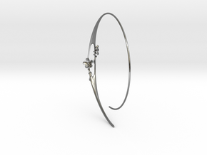 Flowers Under The Moon in Polished Silver