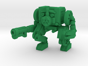 Small Robot in Green Processed Versatile Plastic