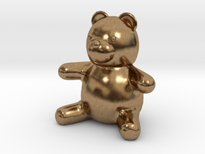 Tiny Teddy Bear (no loop) in Natural Brass