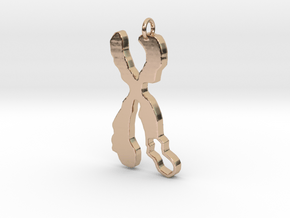 XL Chromosome Deletion Pendant (2x Thickness) in 14k Rose Gold