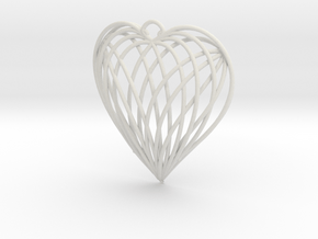 Woven Heart in White Premium Versatile Plastic