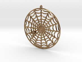 Spiderweb Pendant in Natural Brass