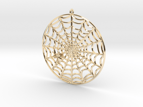 Spiderweb Pendant in 14k Gold Plated Brass