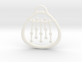 From series "Perforations " - variant I. Pendant in White Processed Versatile Plastic
