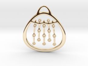 From series "Perforations " - variant I. Pendant in 14k Gold Plated Brass