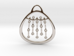 From series "Perforations " - variant I. Pendant in Rhodium Plated Brass