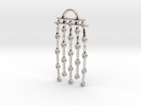 From series "Perforations" - variant II. Pendant in Rhodium Plated Brass