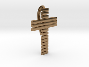 Majestic lines cross in Natural Brass