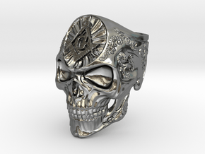 Masonic Mortality Ring in Polished Silver