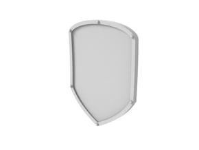 War Shield in Smooth Fine Detail Plastic