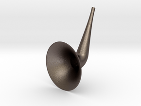 iphone gramophone speaker horn in Polished Bronzed Silver Steel