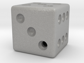 Weighted Dice (Favors a Roll of 3) in Aluminum