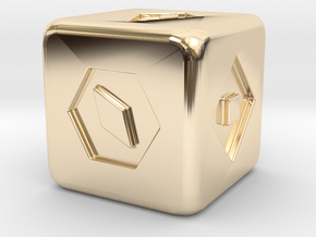 Han Solo's Sabacc Lucky Dice - Single in 14k Gold Plated Brass