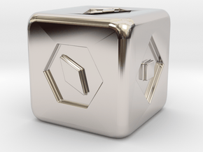 Han Solo's Sabacc Lucky Dice - Single in Rhodium Plated Brass