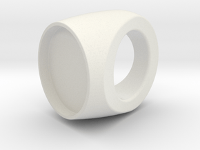 Custom Ring 76 US 9 in White Natural Versatile Plastic